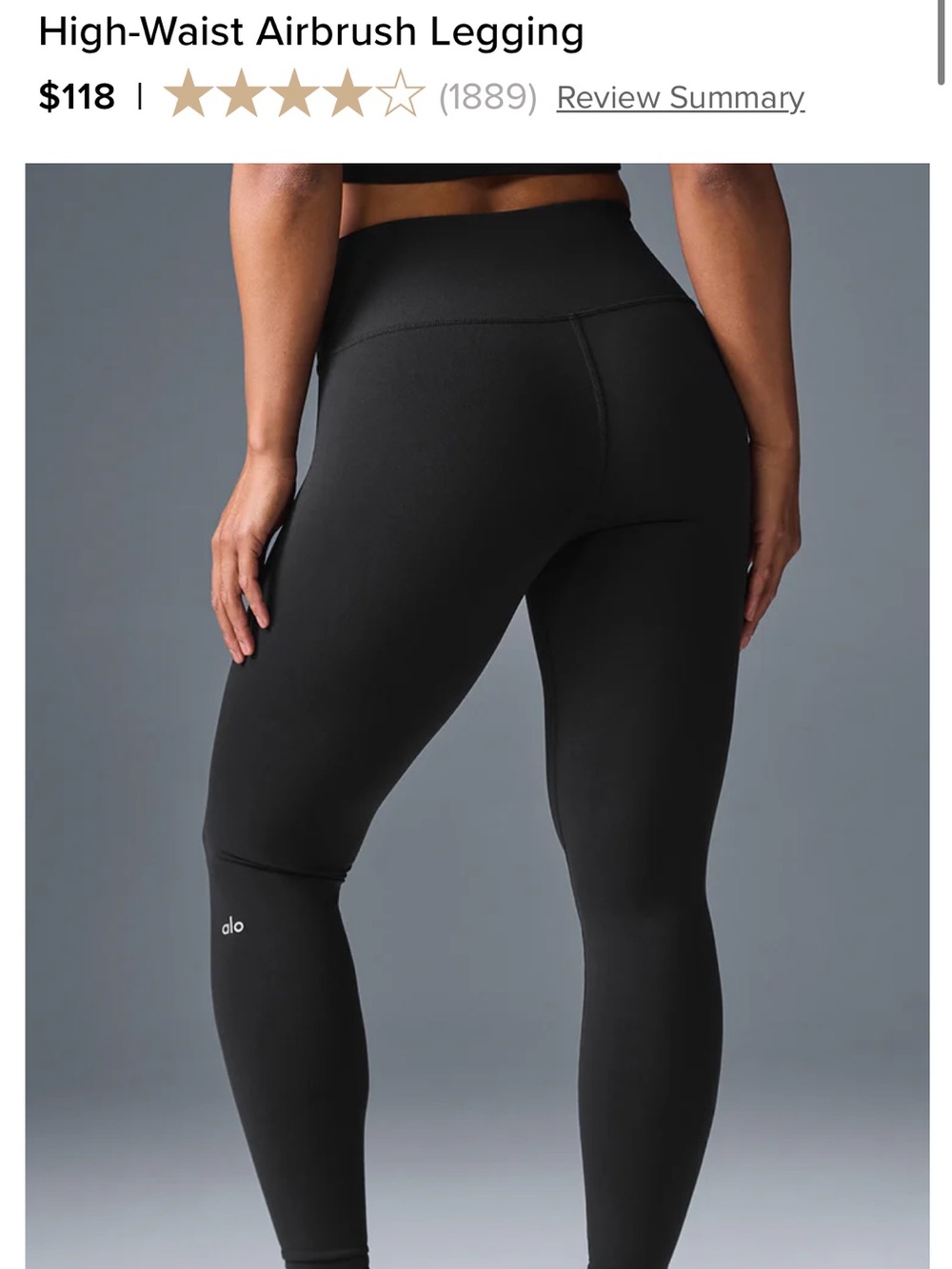 ALO Yoga High-Waist Airbrush Legging - Black